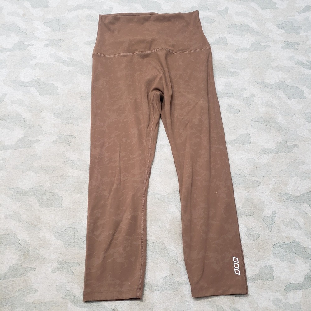Lorna Jane Leggings Womens Small Brown Pull On Gym Running Fitness Yoga